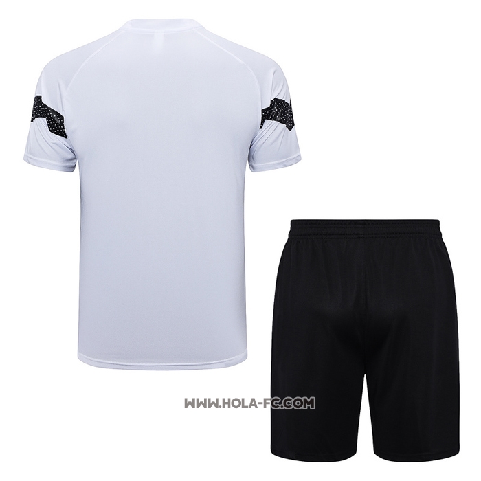 Chandal del Borussia Dortmund 2022-2023 Manga Corta Blanco - Pantalon Corto